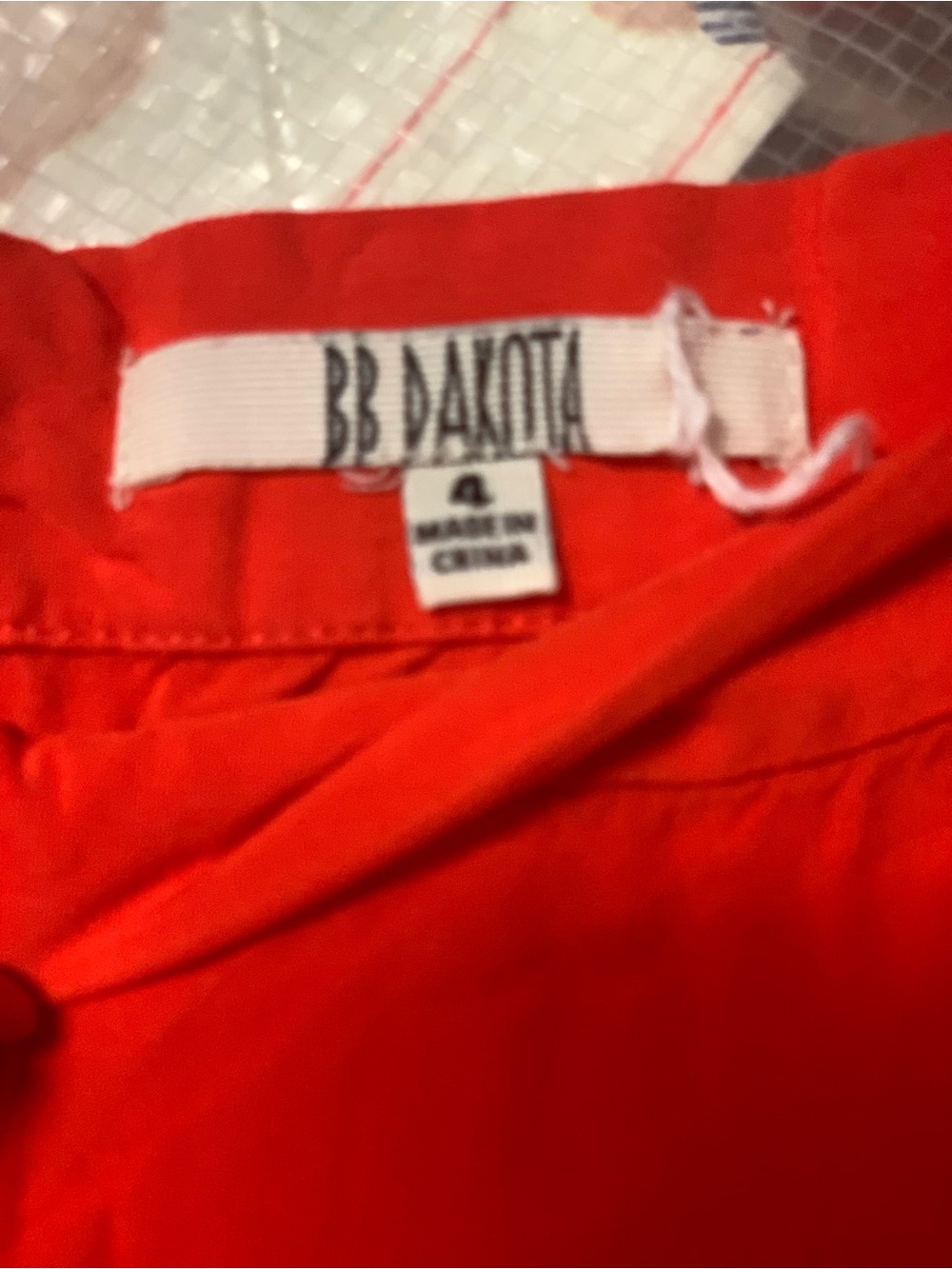 BB Dakota Bold RedOrange MIDI Skirt Size-4 Resort Chic - Picture 2 of 4